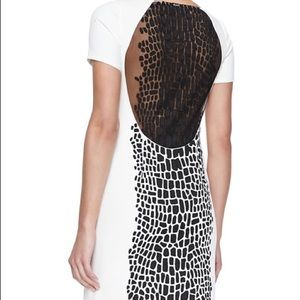 Halston Heritage alligator illusion back shift